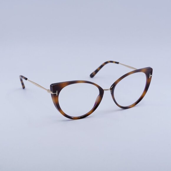 Tom Ford FT5815-B 053 Eyeglasses Havana/Gold 54mm Cat Eye Frame - Picture 6 of 11